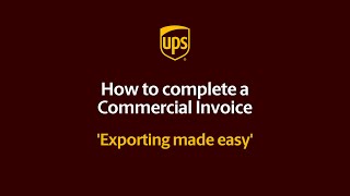 How to complete a Commercial Invoice for exports [upl. by Yniffit]