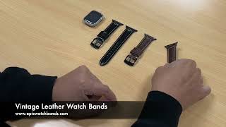 Leather Apple Watch Bands Review  Vintage Leather Bands for Apple Watch [upl. by Martsen396]