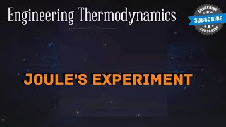 Joules Experiment in Thermodynamics  In Telugu explanation [upl. by Kurland509]