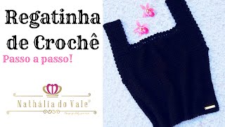 Regatinha de Crochê  Camiseta  Cropped de Crochê [upl. by Onimod]