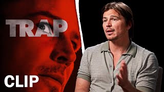 Josh Hartnett on freaking out in front of extras on the set of Trap [upl. by Annuhsal121]