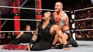 Roman Reigns vs Randy Orton Raw April 28 2014 [upl. by Asyen763]