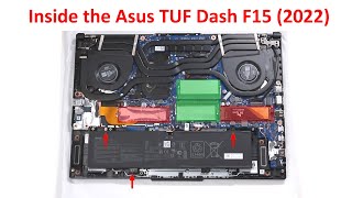 Upgrading Asus Tuf Dash F15 2022  SSD RAM amp Battery [upl. by Sessilu710]