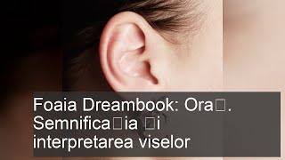 Foaia Dreambook Oraș Semnificația și interpretarea viselor [upl. by Melody554]