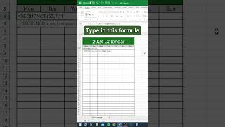 Create a 2024 Calendar in Excel Easy StepbyStep Tutorial [upl. by Kale775]