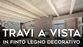 Travi a vista in finto legno per soffitto interno [upl. by Henni]