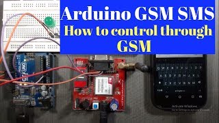 How to control LED light through GSM SIM900a [upl. by O'Malley]