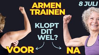 Spieren groeien NIET tijdens training WEL tijdens RUST armspieren oefenen voor ouderen [upl. by Barraza]