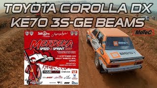 Car Chase Toyota Corolla DX KE70 3SGE BEAMS Rally Car in Merdeka Sprint Rally 2019 [upl. by Fanchie]