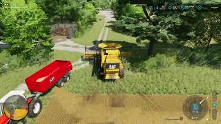 Millstown FS22 Timelapse 2 Sorghum Oats Barley Wheat Harvest Baling Up All Starw [upl. by Nolly435]