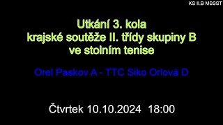 Orel Paskov A  TTC Siko Orlová D 2 [upl. by Pelage]