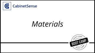 Using CabinetSense Materials [upl. by Hamehseer]