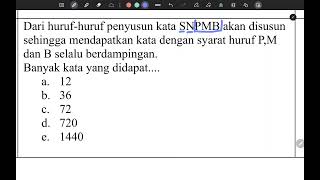 Bocoran Real PK UTBK 2024  Menyusun kata dengan syarat dan ketentuan harus selalu berdampingan [upl. by Laemsi]