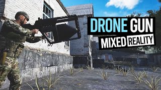 Drone Gun in Mixed Reality BlueRoom [upl. by Aliban]