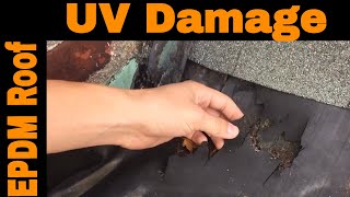 Flat Roof Repair  EPDM Rubber Roof Membrane Degradation from Harmful Ultraviolet Light [upl. by Ydieh]