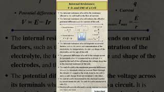 Internal Resistance PD amp Emf of a cell shorts [upl. by Daisy402]