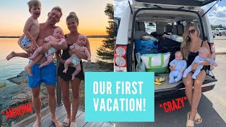 Our FIRST Vacation with Baby Twins family vlog [upl. by Nadler]