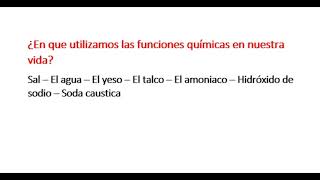 FUNCIONES QUÍMICAS INORGÁNICAS N° 1 [upl. by Laaspere]