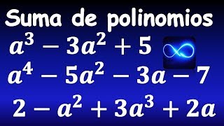 77 Suma de polinomios con exponentes MUY FÁCIL [upl. by Elpmet]