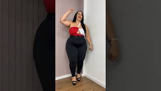 Black pants and Crop Tops plussizefashion fashion [upl. by Naoj]