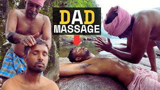 🔱Hogenakkal Big 👨🏽‍🦳Daddy Oil Massage 💦River Side 💆🏻‍♂️Massage  ASMR Natural viralvideo massage [upl. by Annawot]