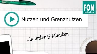 Nutzen und Grenznutzen  Video Based Learning [upl. by Liagibba]