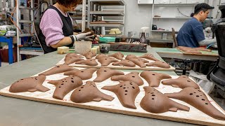 Process of Making Ocarina with Clay Korean Instrument Factory [upl. by Vaden]