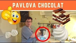 Recette de PAVLOVA au CHOCOLAT avec le THERMOMIX [upl. by Haleigh]