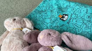 Jellycat Deluxe Bunnies Bashful Luxe Bunny Willow and Rosa Medium 12” unboxing [upl. by Zealand]