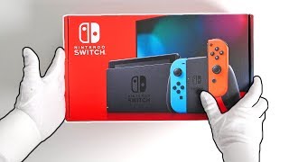 Nintendo Switch V2 Console Unboxing New and Improved  Astral Chain Collectors Edition [upl. by Ludovika]