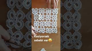 dantel sewing embroidery danteldegerlendirme runner çeyiz shortvideo masaörtüsü diy supla [upl. by Solegnave]