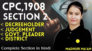 Civil procedure code 1908 section 2 decreeholder॥district॥judgement॥govt pleader in hindi [upl. by Jacques]