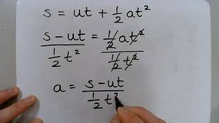 Rearranging SUVAT equations 3 [upl. by Esnahc]