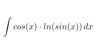 Integral of cosxlnsinx substitution  by parts [upl. by Paulson]