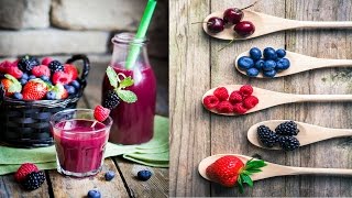 SMOOTHIE RECEPT MET FRAMBOZEN BLAUWE BESSEN EN BANAAN [upl. by Sheeran160]