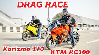 Hero Karizma XMR 210 VS KTM RC 200 DRAG RACE 🔥 Aayush ssm [upl. by Kirk828]