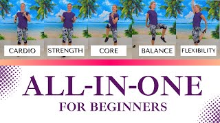 20 min All in One Cardio Strength Balance and Flexibility Workout for Seniors and Beginners [upl. by Missak714]