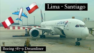 LATAM LA2697  🇵🇪 Lima LIM  Santiago SCL 🇨🇱  Boeing 7879 Dreamliner  Economy [upl. by Valenza]