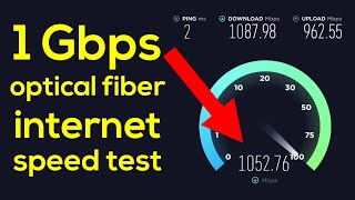 Testing my 1Gbps optical fiber internet connection – Gigabit internet speed test [upl. by Stephannie]