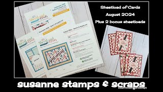 August 2024 Sheetload of Cards plus 2 bonus sheetloads [upl. by Bird790]