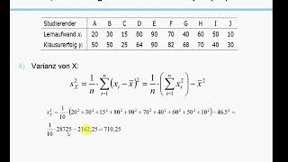 Regression 2  Rechenbeispiel zur einfachen linearen Regression [upl. by Siuluj]