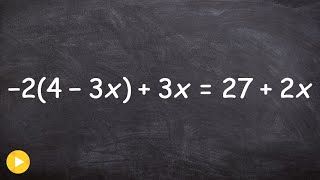 How to solve a multi step equation with a variable on both sides [upl. by Rehpatsirhc]