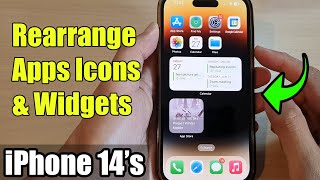 iPhone 1414 Pro Max How to Rearrange Apps Icons amp Widgets On The Home Screen [upl. by Ardnasal]