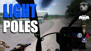 Light Poles Arma 3 Tight Landing Training [upl. by Ehcropal]