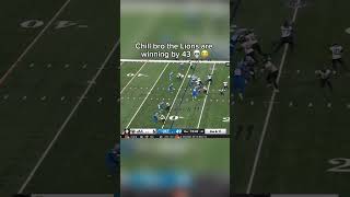 Chill bro the Lions are winning by 43 💀😭 nfl football funny edit [upl. by Loar]