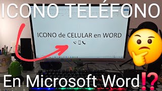 ✍📞 Cómo INSERTAR el SÍMBOLO de CELULAR en WORD FÁCIL y RÁPIDO [upl. by Halil467]