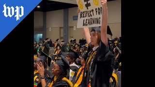 VCU grads walk out during Gov Youngkin’s speech [upl. by Leummas]