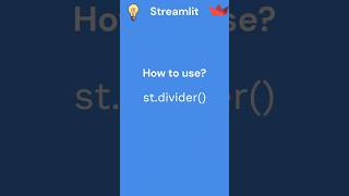 8 Streamlit tutorial st divider [upl. by Lymann122]