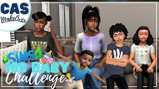 FIVE MakeOvers  CC links 😮‍💨🍼  100 Baby Challenge  The Sims 4 CAS [upl. by Blythe90]