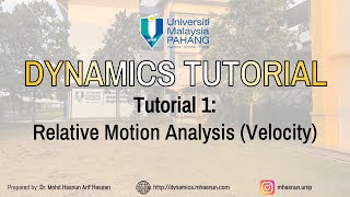 Tutorial 1 Relative Motion Analysis Velocity [upl. by Robina]